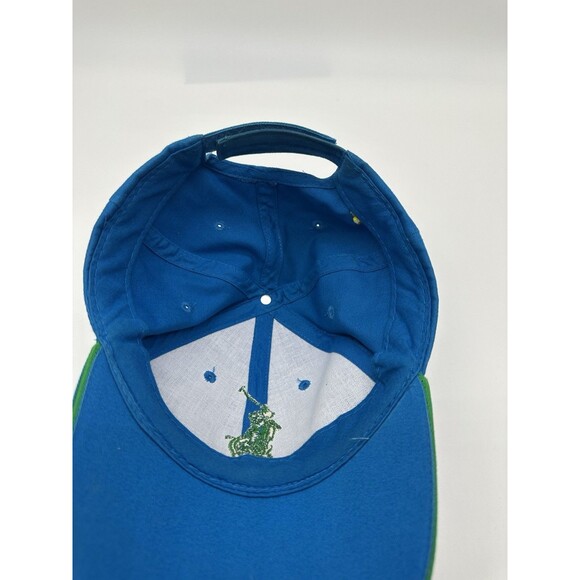 Ralph Lauren Fragrances Polo Baseball Cap Embroidered Blue Yellow 1 Adjustable - Picture 6 of 6